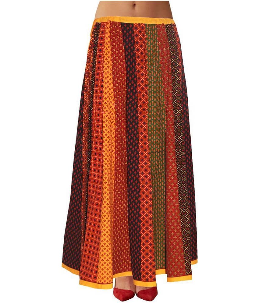 Sttoffa - Multicolor Cotton Women's A-Line Skirt ( Pack of 1 )