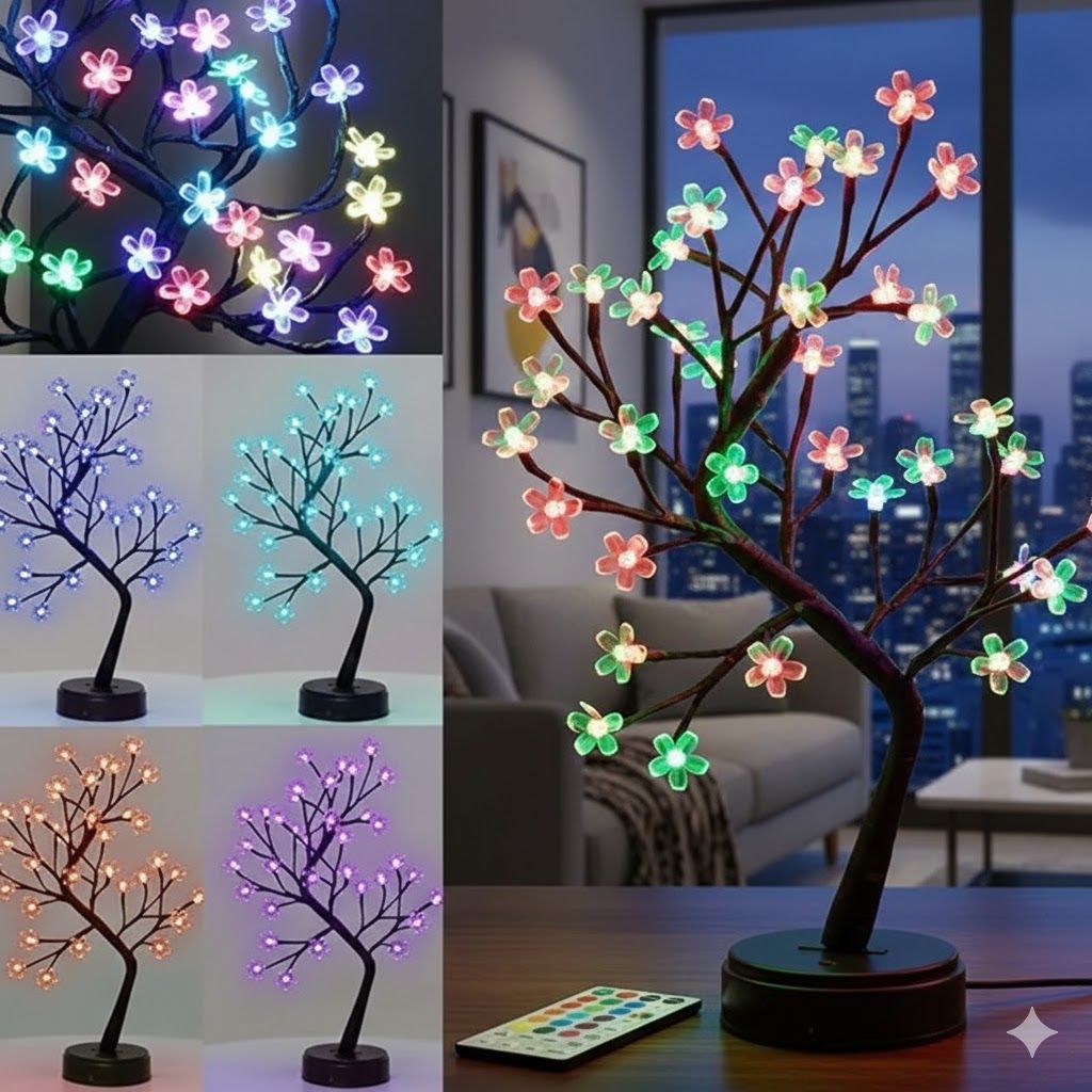 GLOWSERIE Modern Decorative LED Tree Light Soft Glow Night Lamp