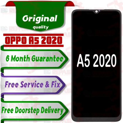 Oppo A5 2020 Combo LCD with Touch Screen for A5 2020  Black (display glass combo folder)