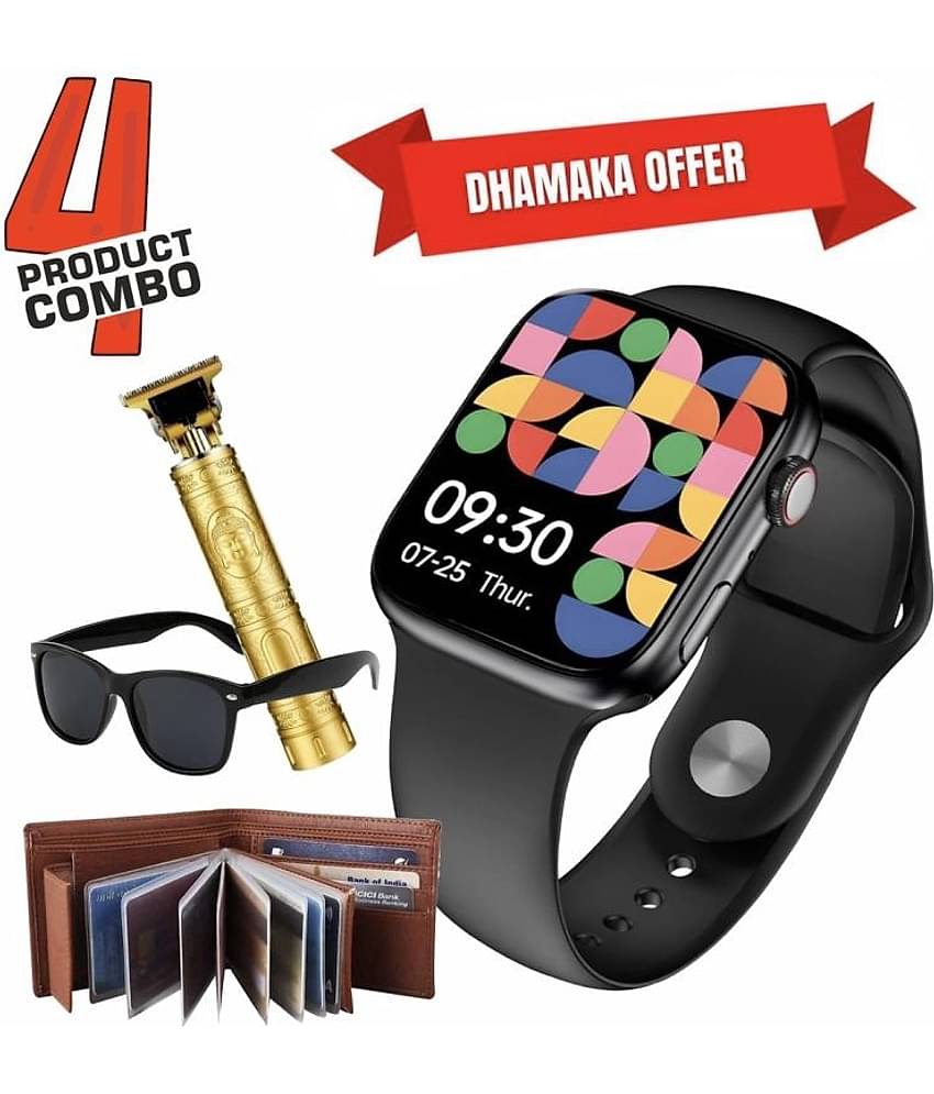 4 in 1 Combo Pack of Smartwatch, Trimmer, Sunglasses & Wallet