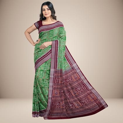 Handwoven Sambalpuri Cotton Saree Handwoven Sambalpuri Cotton Saree