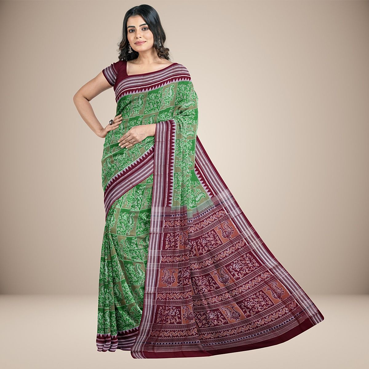 Handwoven Sambalpuri Cotton Saree
