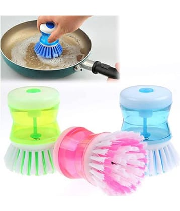 Liquid Soap Dispensing Cleaning Brush pack of 3