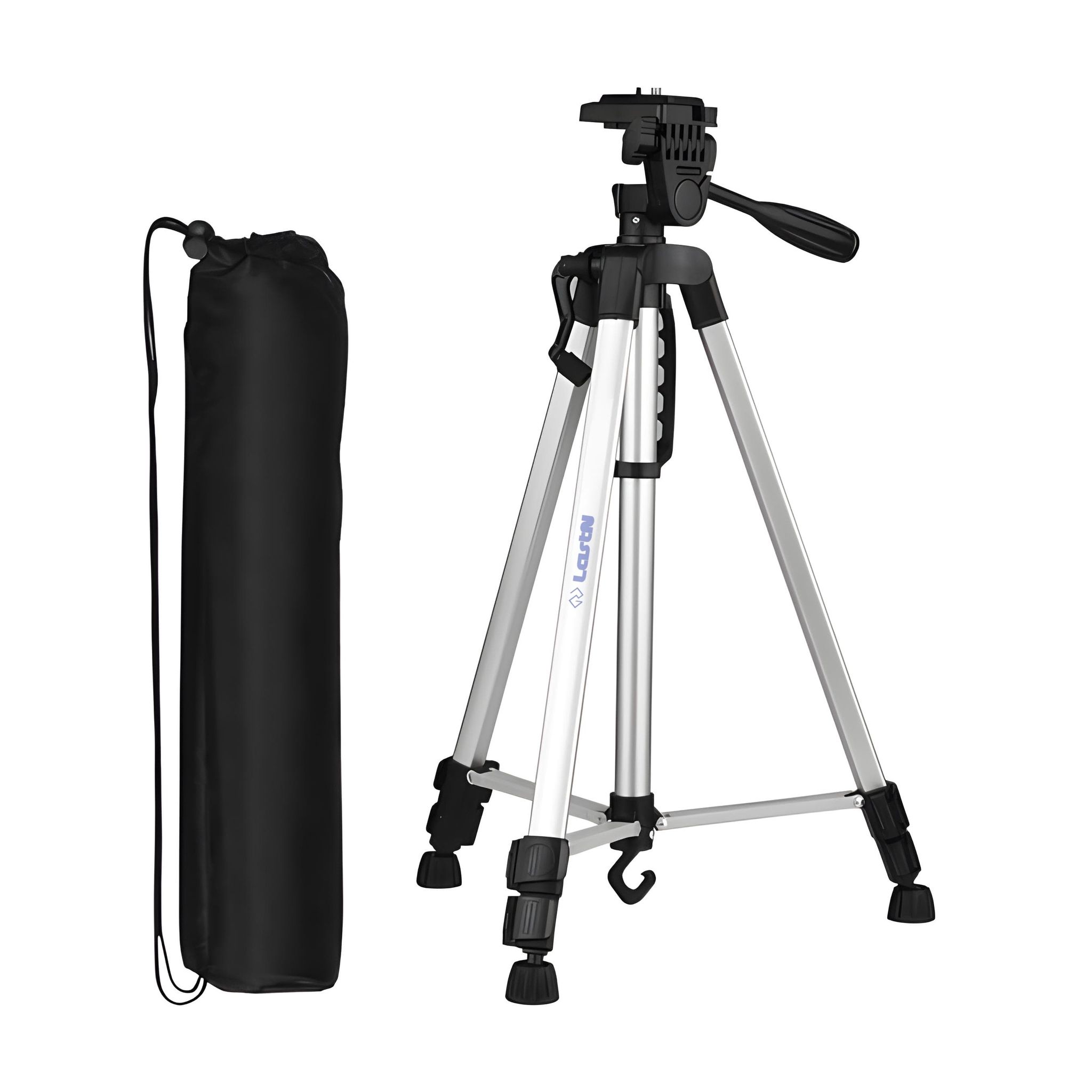 LastN 3366 Lightweight Aluminum Tripod with Adjustable Legs up to 135 cms, Portable Handle, Quick Release Plate