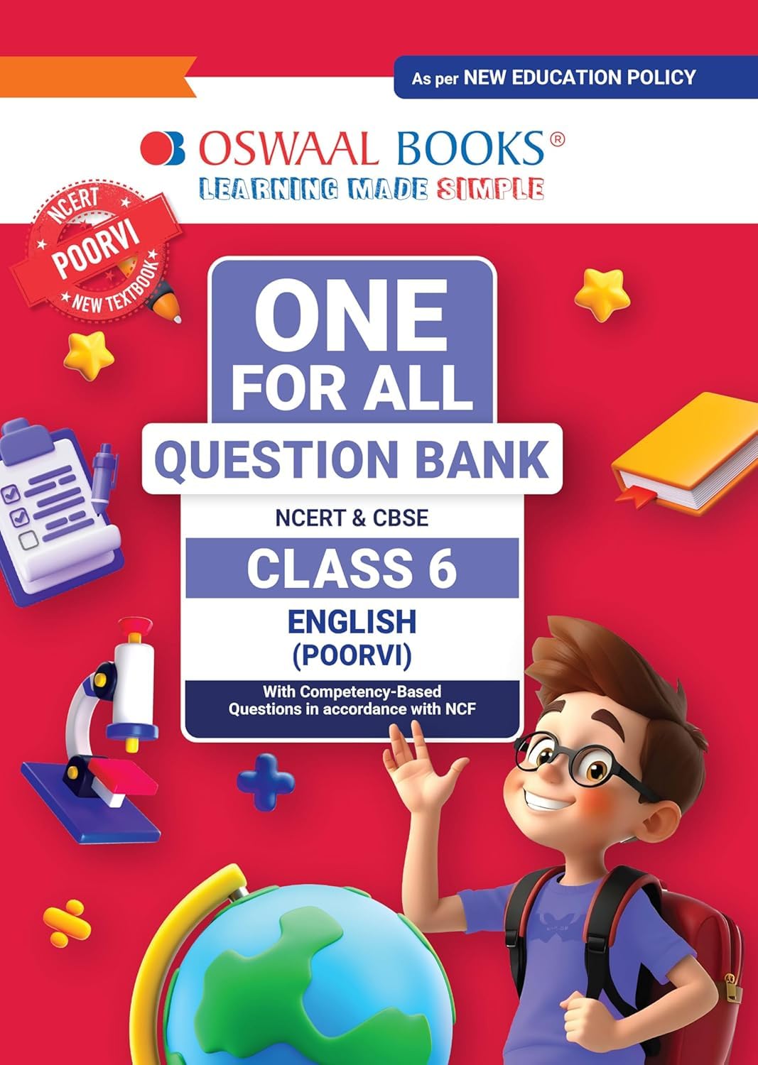 OSWAAL CBSE ONE FOR ALL QUESTION BANK ENGLISH POORVI CLASS 6 FOR 2026 EXAMS -OLOB6EN