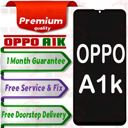Oppo A1k Combo LCD with Touch Screen for A1k  Black (display glass combo folder)