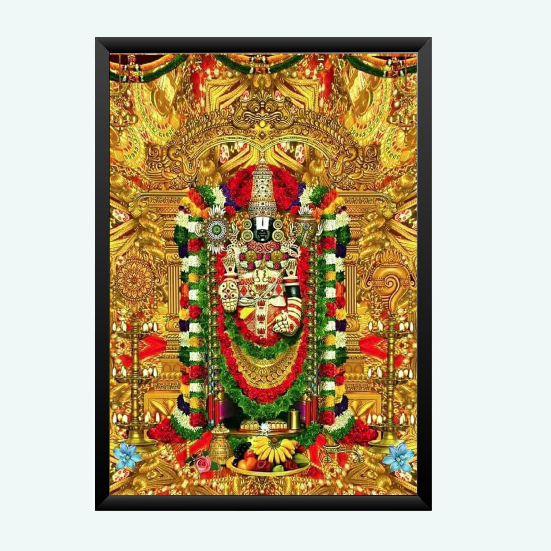 NOKKES tirupati blalaji Venkateswara tirupati blalaji Photo Frames Religious Photo frame 5X7 Inch Photo Frame_AQW40