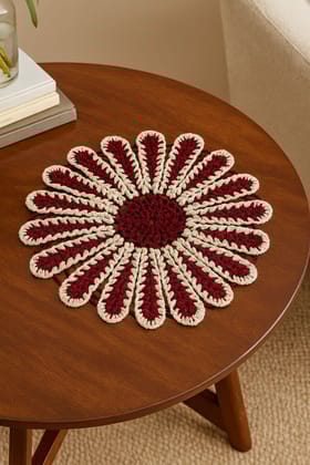 Blossom Crochet Plate Mat Set (Pack of 6)