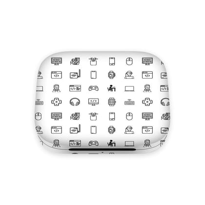 OnePlus Buds Pro Tech Icons White Skin