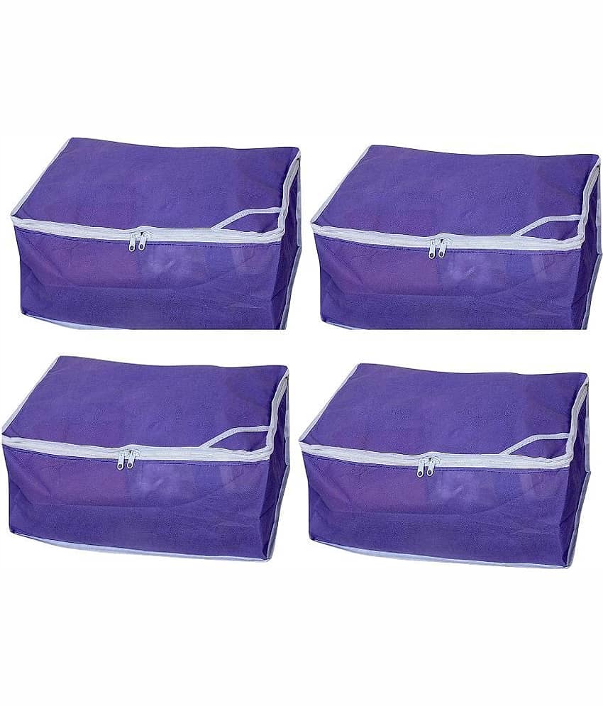 Fashion Bizz Purple Saree Cover - Set of 4