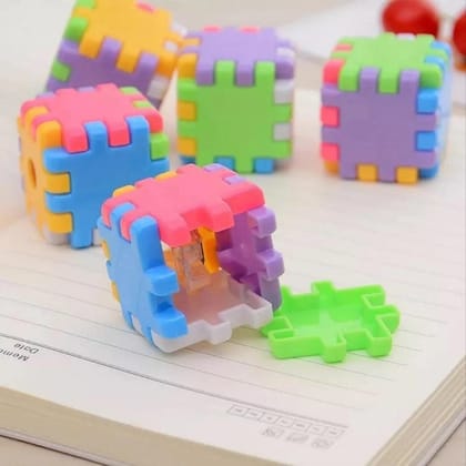 Puzzle Cube Dice Shaped Pencil Sharpeners for Kids, Birthday Gift, Return Gift Pack of 2 pc. Puzzle Cube Dice Shaped Pencil Sharpeners for Kids, Birthday Gift, Return Gift Pack of 2 pc.