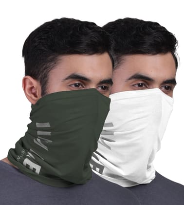 FREECULTR Unisex Bamboo Bandana, Anti Microbial Super Soft & Comfort Fit, Breathable Multipurpose Headband, Face Mask for Dust Protection and Sun - Printed Pack of 2-Black Forest Green,White FREECULTR Unisex Bamboo Bandana, Anti Microbial Super Soft & Comfort Fit, Breathable Multipurpose Headband, Face Mask for Dust Protection and Sun - Printed Pack of 2-Black Forest Green,White