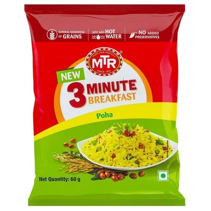MTR 3 Minute Breakfast Poha Mix 60 g MTR 3 Minute Breakfast Poha Mix 60 g