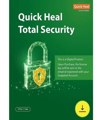 Quick Heal Total Security Latest Version ( 1 PC / 3 Year ) - Activation Code-Email Delivery