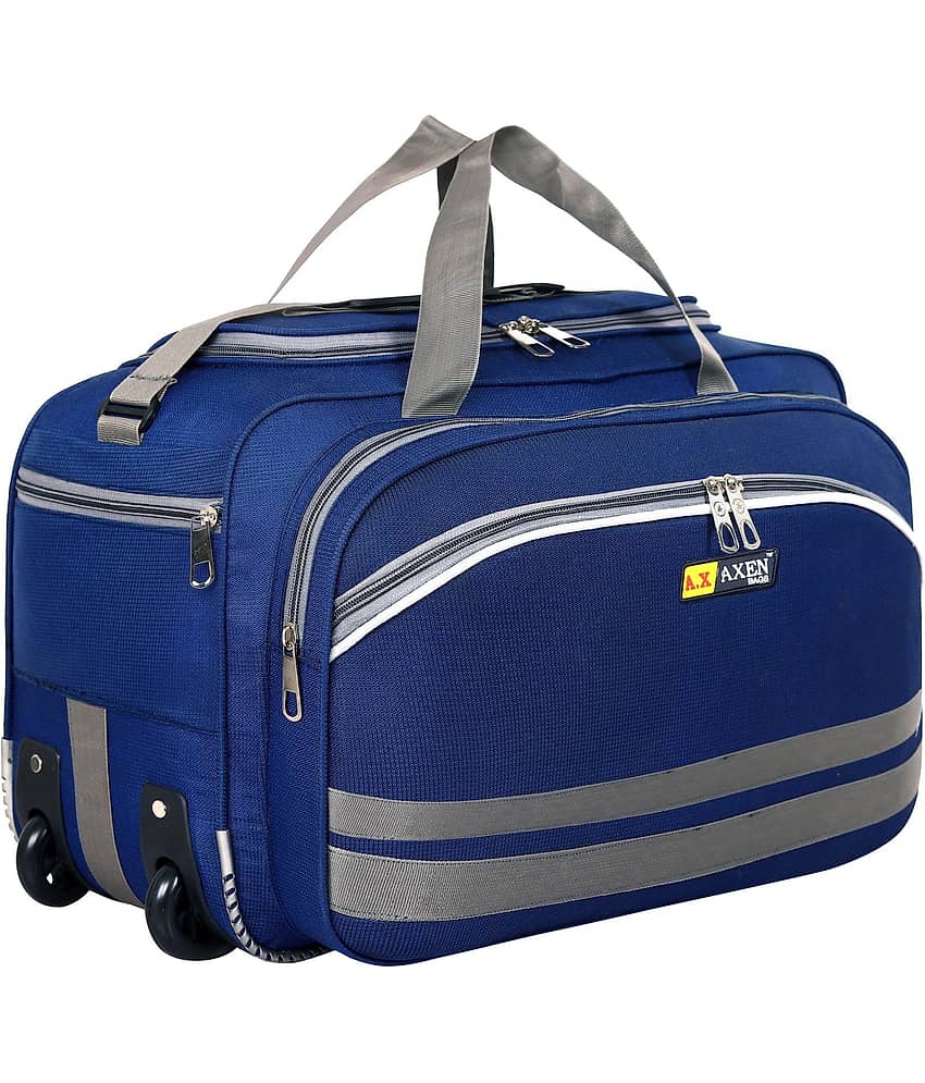 AXEN BAGS 65 Ltrs NAVY Polyester Duffle Trolley