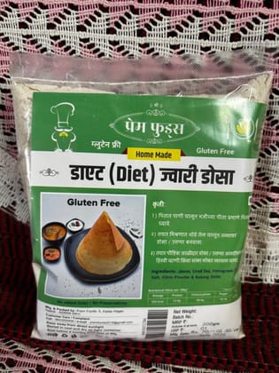 Prem Foods Diet Jwari Dosa Mix (200g) | Gluten-Free & High Protein | Healthy Breakfast