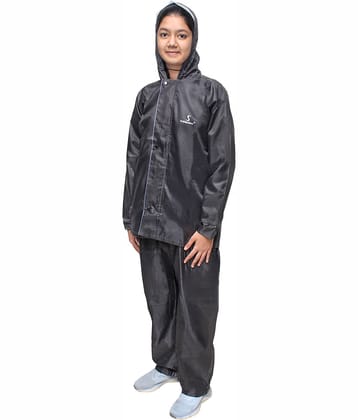 Goodluck Polyester Raincoat Set - Black