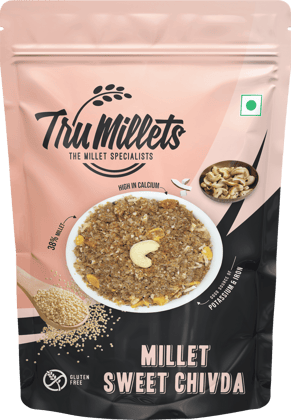 Trumillets Healthy Millet Snack for Kodo Millet Sweet Chivda | Indian Masala Crispy Diet Mixture | Healthy And Hygienic Snacks | High Protein & Fiber Snack | No Preservative (Each 125 Gm Pack of 2)