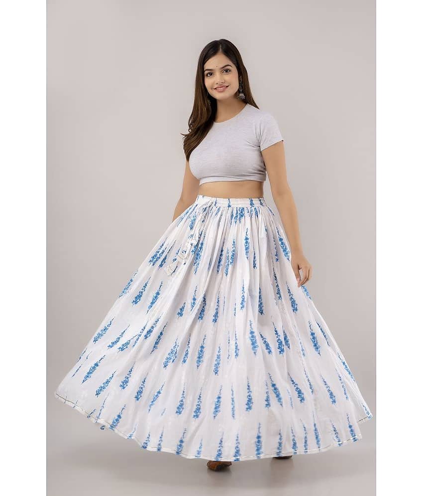 FABRR - White Cotton Women's A-Line Skirt ( Pack of 1 )