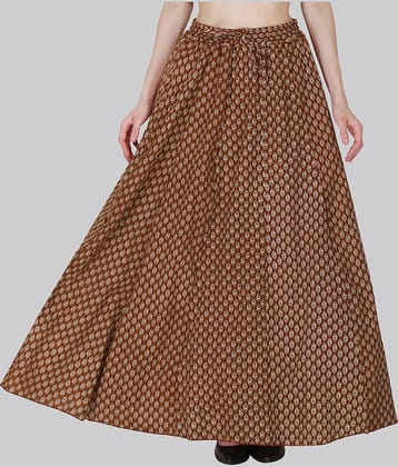 Sttoffa Brown Cotton Women's Flared Skirt ( Pack of 1 )
