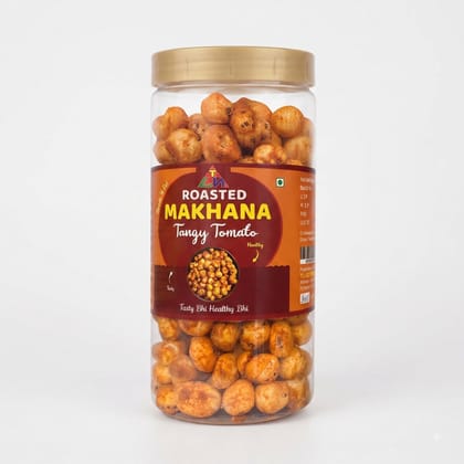 TLH Roasted Makhana Tangy Tomato (80g Jar) | Crunchy Snack | Healthy Munching