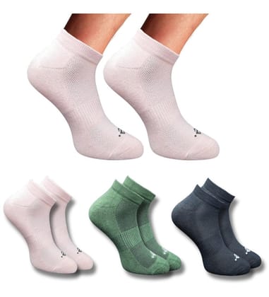 3-Pair Set Unisex Casual Cotton Printed Low Cut Socks (Multicolor)
