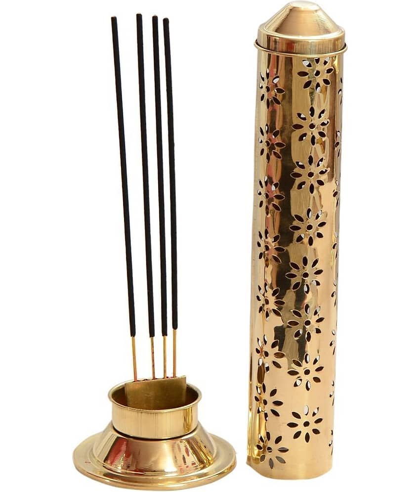 India Get Shopping Safety Agarbatti Stand Brass 26 x 7.6 x 5.2 cm
