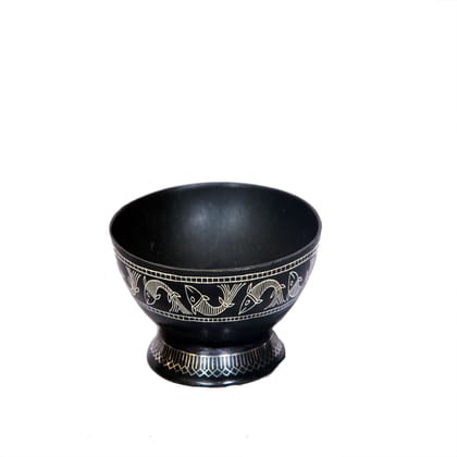 Bidri Bowel Fish Tarkashi Work (1TMTDCOKA10243)