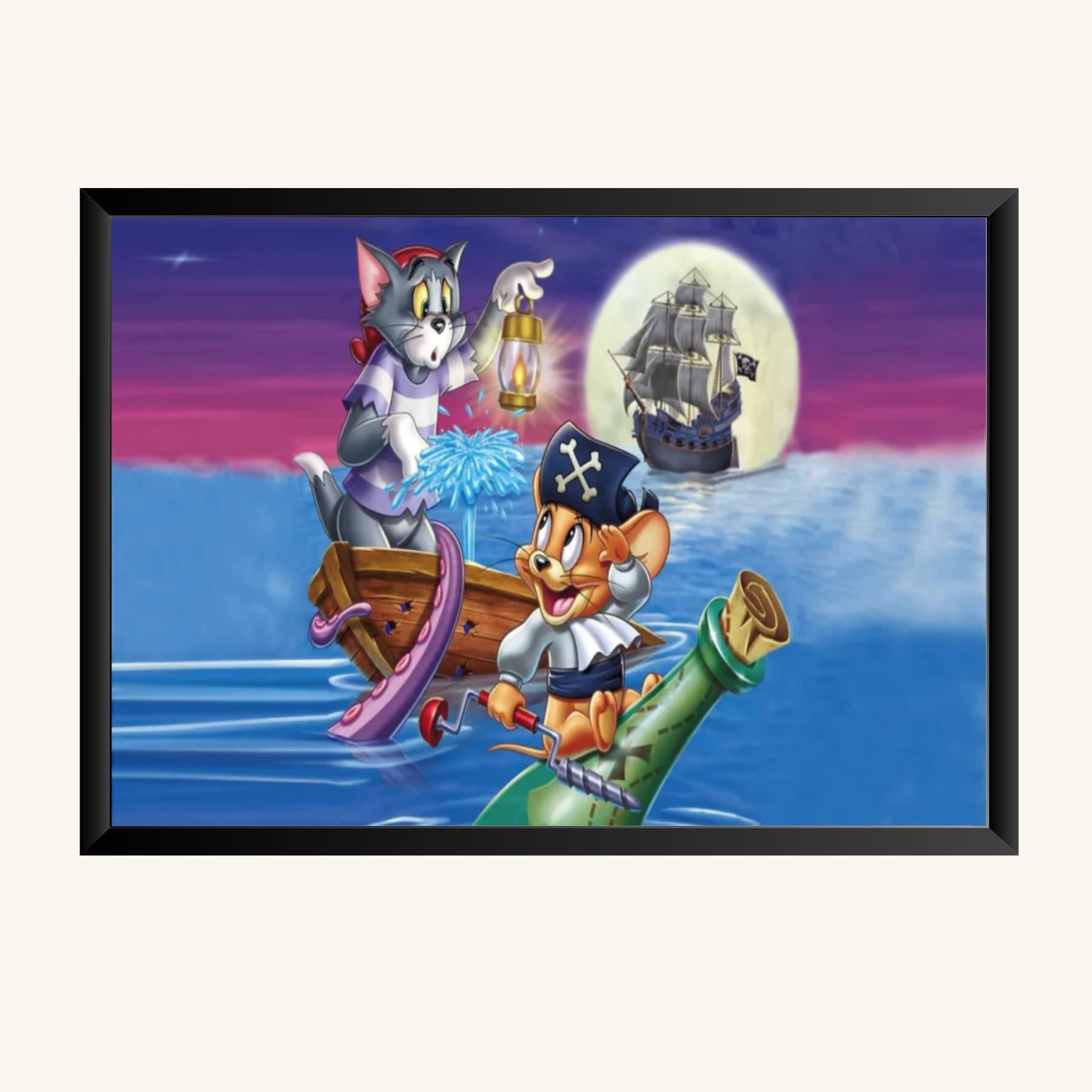 NOKKES Tom And Jerry Photo Frame Wall Poster 8X12 In Printed Poster Photo Paper 300Gsm Photo Frame For Wall Decoration _49