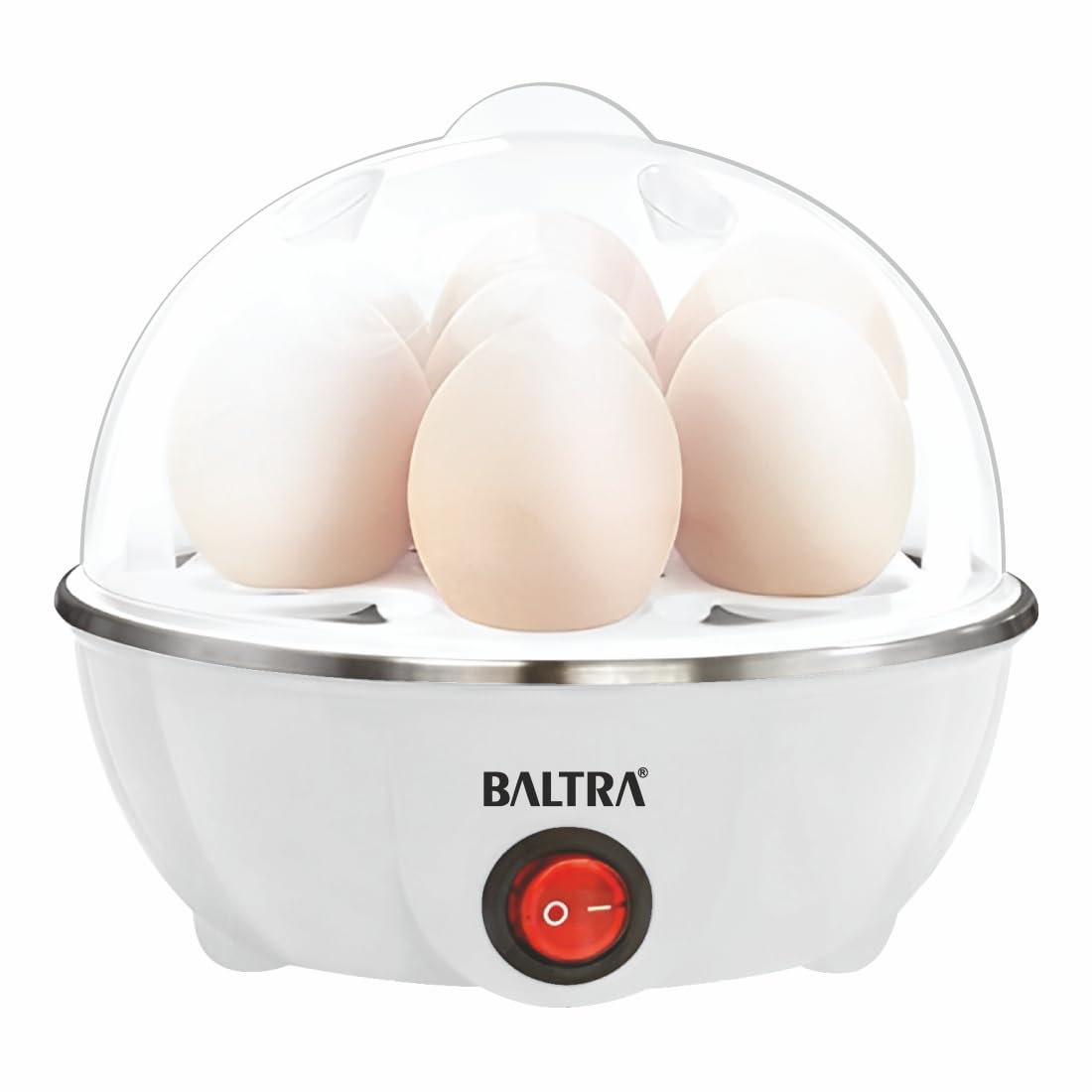 Baltra Eggy Pro 350W Egg Boiler | 3 Boiling Modes � Hard, Medium, Soft | Boil Up to 7 Eggs | Stainless Steel Heating Plate | Automatic Shut-Off | Compact & Easy to Use Electric Egg Cooker
