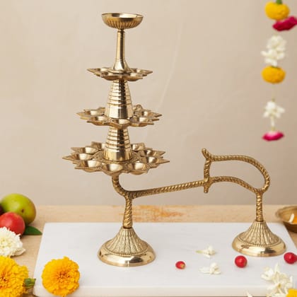 Brass Ganga Arti 21 Bati (FMAS447 X)