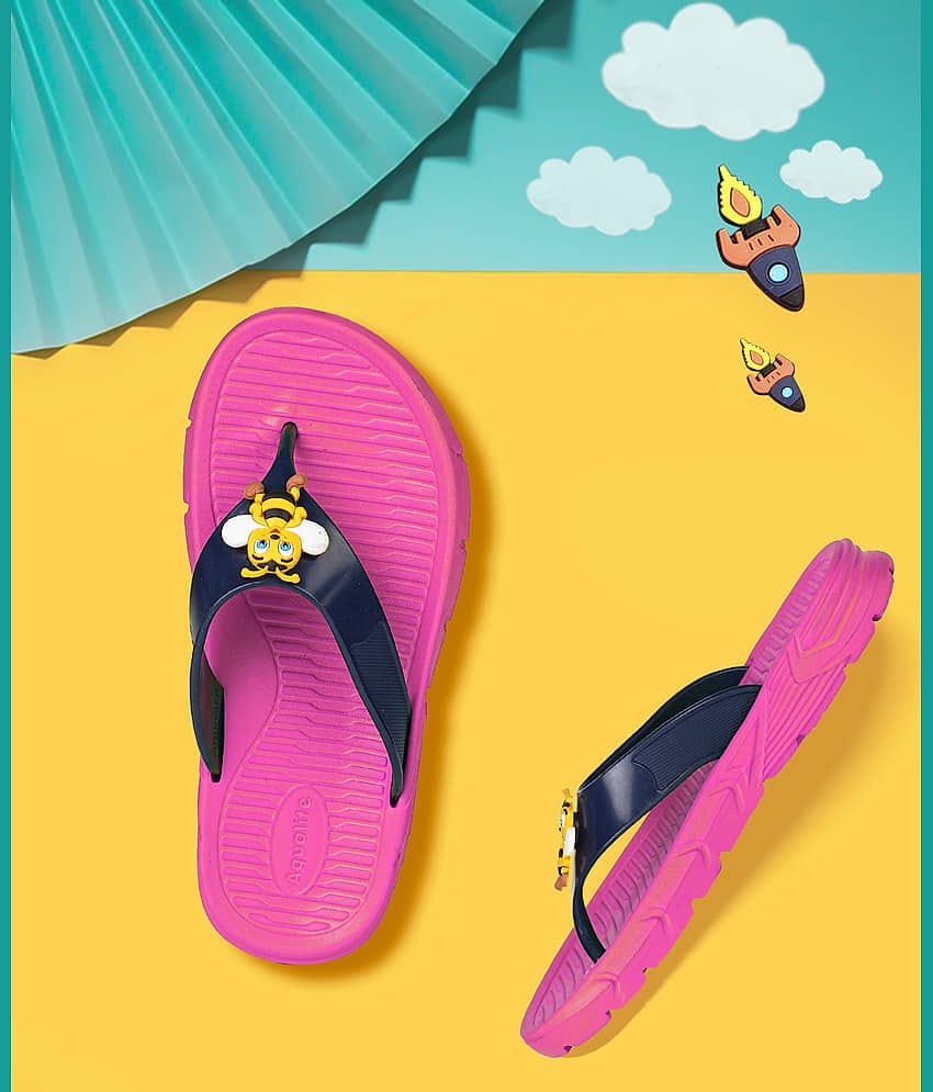 Aqualite Kids Pink & Navy Blue Slipper