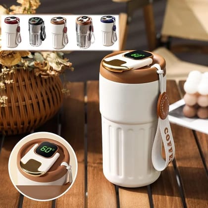 Smart Coffee Mug 450ml with LED Temperature Display | Stainless Steel Thermos Travel Mug | Temperature Display Water Bottle for Hot & Cold Drinks | Portable Coffee Cup for Office, Travel & Sports (Color May Vary) Smart Coffee Mug 450ml with LED Temperature Display | Stainless Steel Thermos Travel Mug | Temperature Display Water Bottle for Hot & Cold Drinks | Portable Coffee Cup for Office, Travel & Sports (Color May Vary)