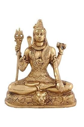 Arihant Craft� Hindu God Shiva Idol Hand Work Showpiece � 20 cm (Brass, Gold) Arihant Craft� Hindu God Shiva Idol Hand Work Showpiece � 20 cm (Brass, Gold)