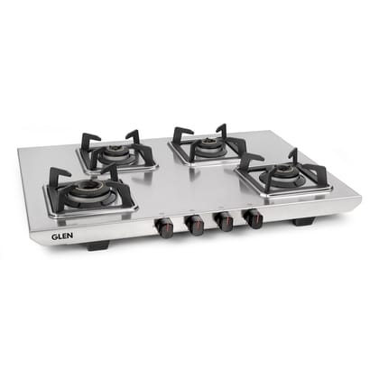 4 Burner Ultra Tuff Stainless Steel Gas Stove with High Efficiency Forged Brass Burners - Manual/Auto Ignition (CT1054UTDTSS)