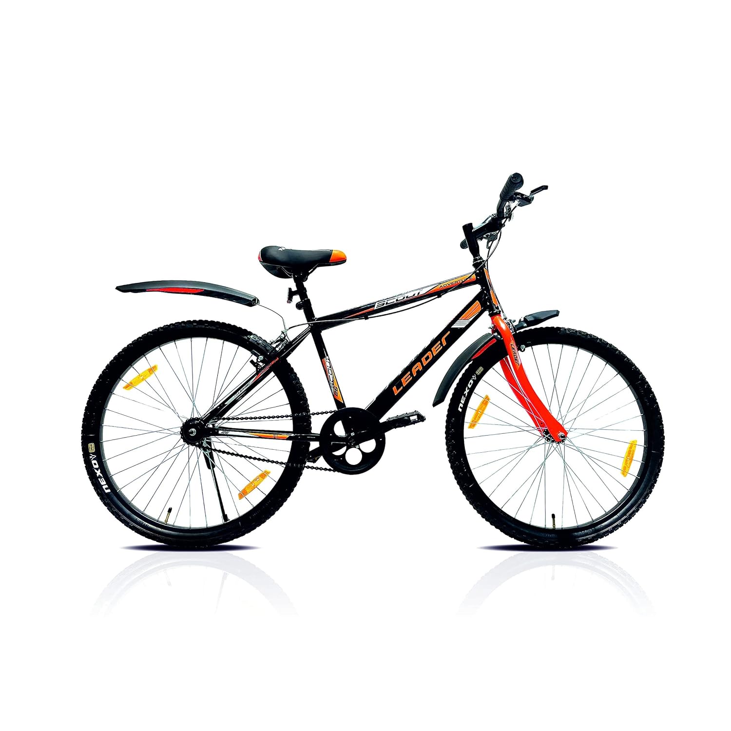 Leader Scout MTB 26T Mountain Bicycle Without Gear Single Speed For Men 26 T Mountain Cycle (Single Speed, Black)