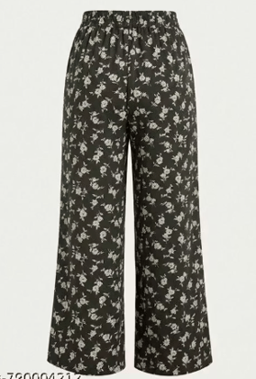 Casual Black color Printed Palazzo for Women , Dsmit Collection