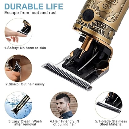 Hair Trimmer for Men Buddha Style Professional Hair Shaver | Retro Oil Head Close Cut Machine for Beard, Hair, and Body Grooming | Durable & Comfortable Design (Original Quality)