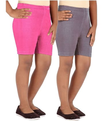 LULA Girls Cotton Blend Cycling Shorts ( Multicolor )