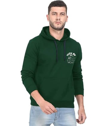 Glito Fleece Hooded Men's Sweatshirt - Green ( Pack of 1 )
