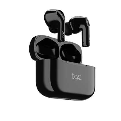 boAt Airdopes 163 | Wireless Earbuds with Massive Playback of upto 17 Hour, IPX5 Water & Sweat Resistance, IWP Technology, Type C Interface Pebble Black boAt Airdopes 163 | Wireless Earbuds with Massive Playback of upto 17 Hour, IPX5 Water & Sweat Resistance, IWP Technology, Type C Interface Pebble Black
