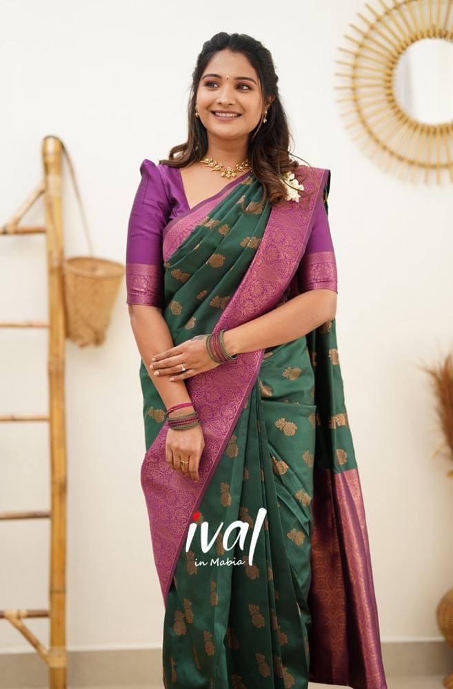 Zari Work Silk Saree With Blouse Piece