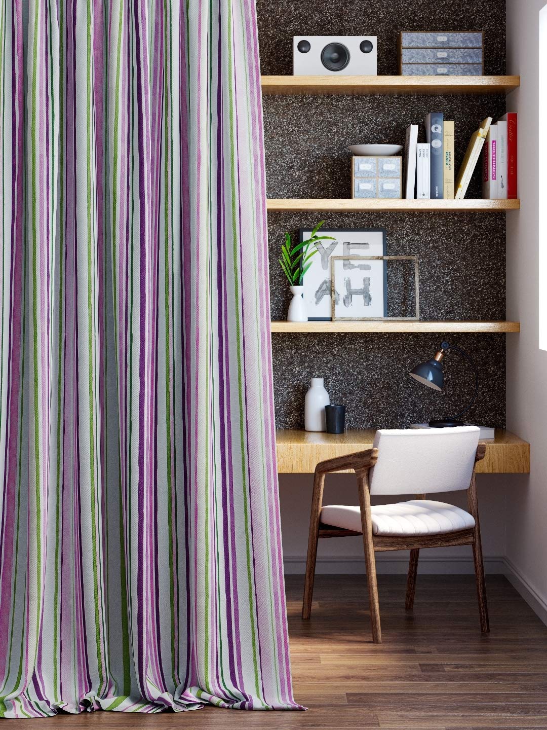 DDECOR Live beautiful Polyester Blend 5 ft Window Curtain (Pink)