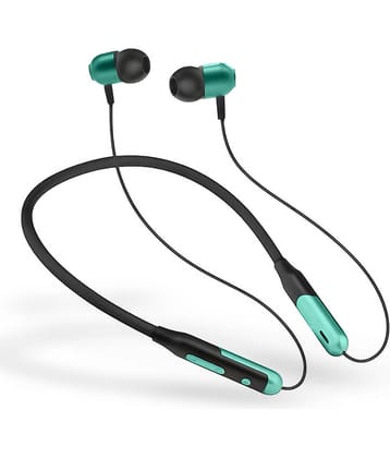 FPX JAZZ Bluetooth Bluetooth Neckband In Ear 35 Hours Playback Active Noise cancellation IPX4(Splash & Sweat Proof) Green
