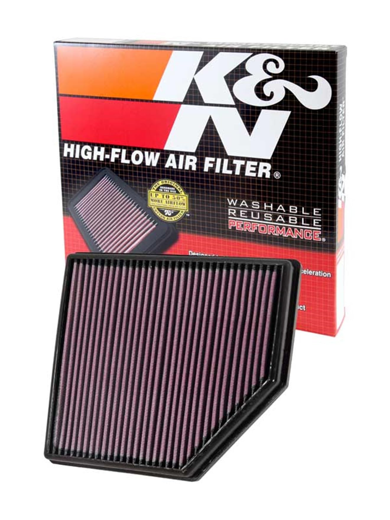K&N 33-2418 High Performance Replacement Air Filter for Volvo S60