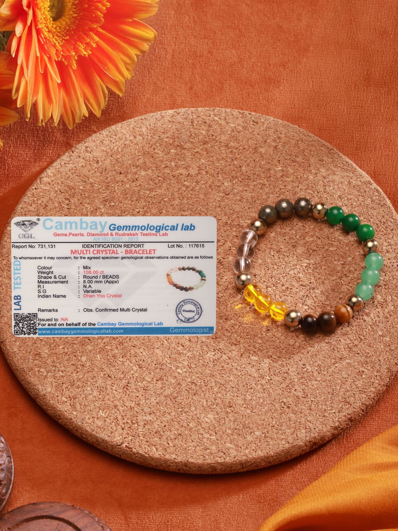 Chakra Balancing Multi Crystal Bracelet for Healing & Meditation