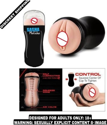 KAMAHOUSE SASHA MALE POCKET PUSSY MASTURBATOR CUP WITH FREE LUBE-U.S.A