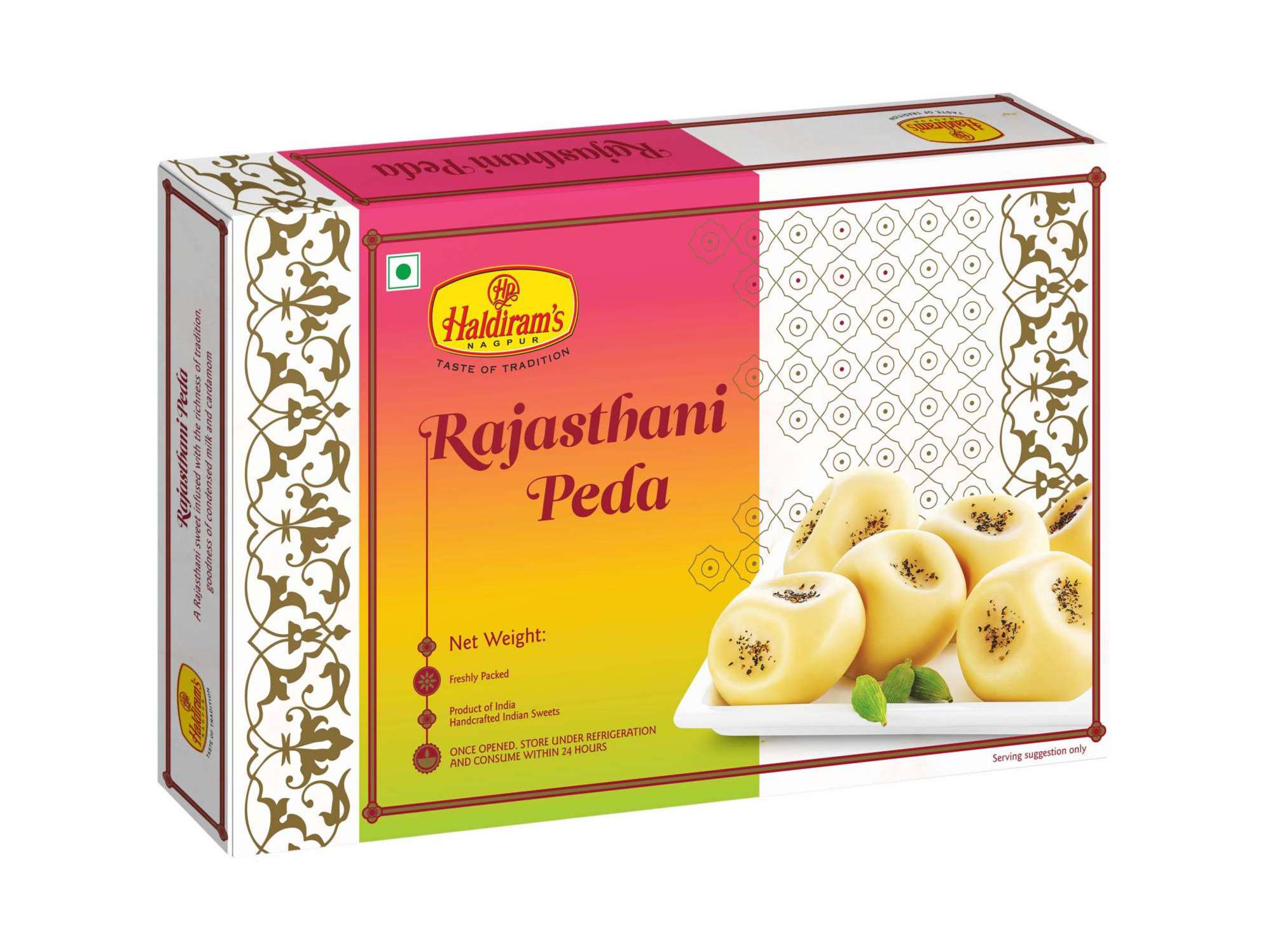 Haldiram's Rajasthani Peda Packed Sweets - 500 Gm
