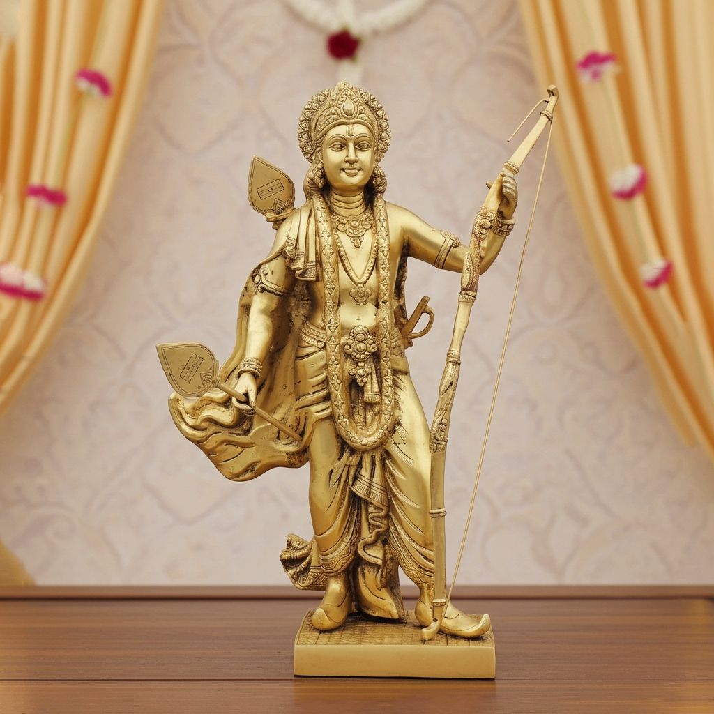 Brass Showpiece Ram Ji God Idol Statue (BSMAS1358 H)