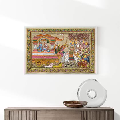 Mathura Vije Patta Tussar Painting